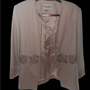 Adrianna Papell Light Pink Embellished Jacket